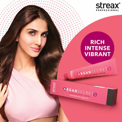 Streax Professional Argan Secret Hair Colourant Cream - Blonde 7 - 60gm