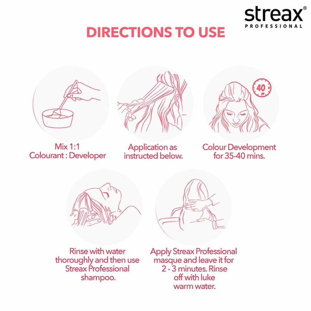 Streax Professional Argan Secret Hair Colourant Cream- Dark Blonde 6 - 60 gms