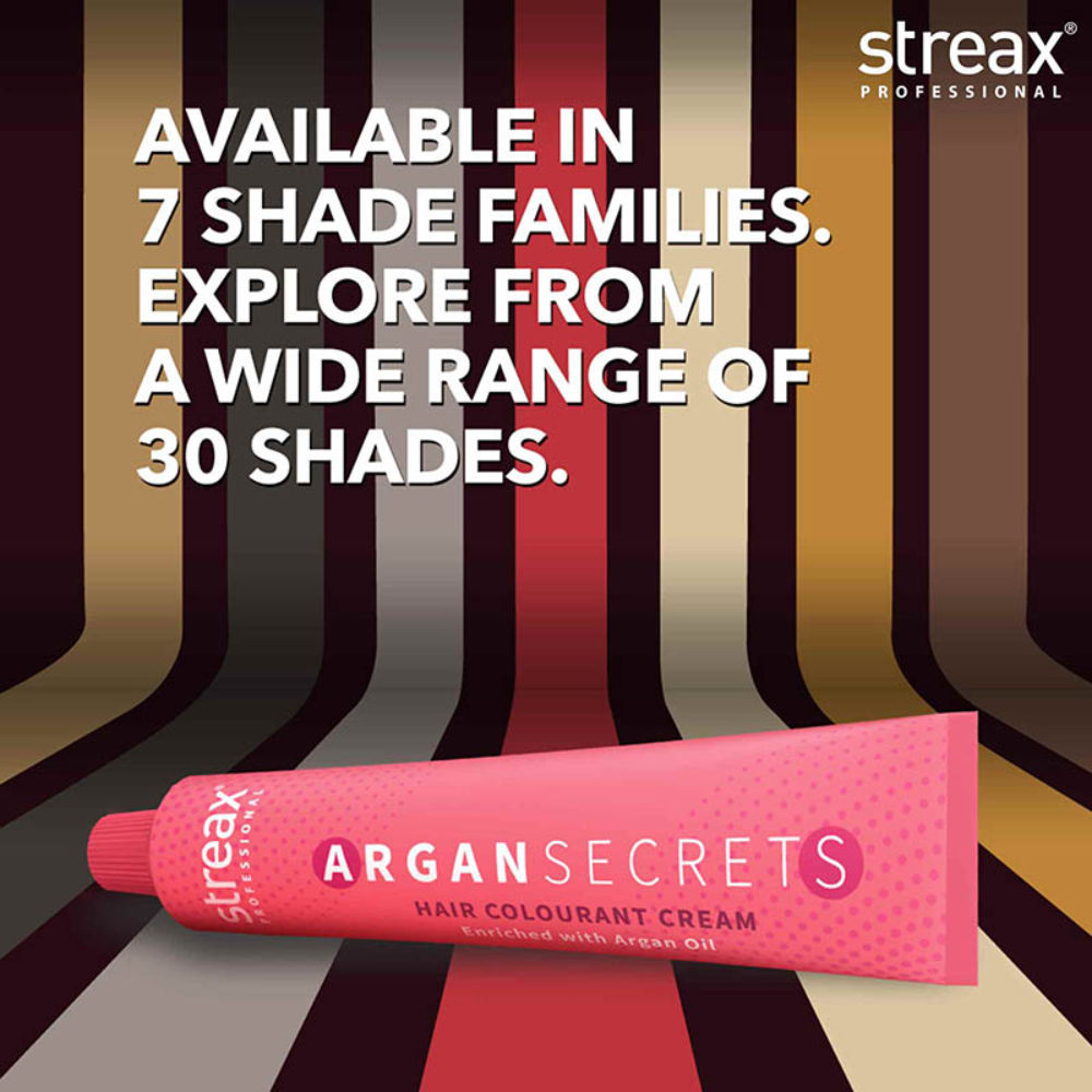 Streax Professional Argan Secret Hair Colourant Cream - Blonde 7 - 60gm