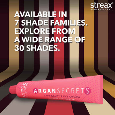 Streax Professional Argan Secret Hair Colourant Cream- Dark Blonde 6 - 60 gms