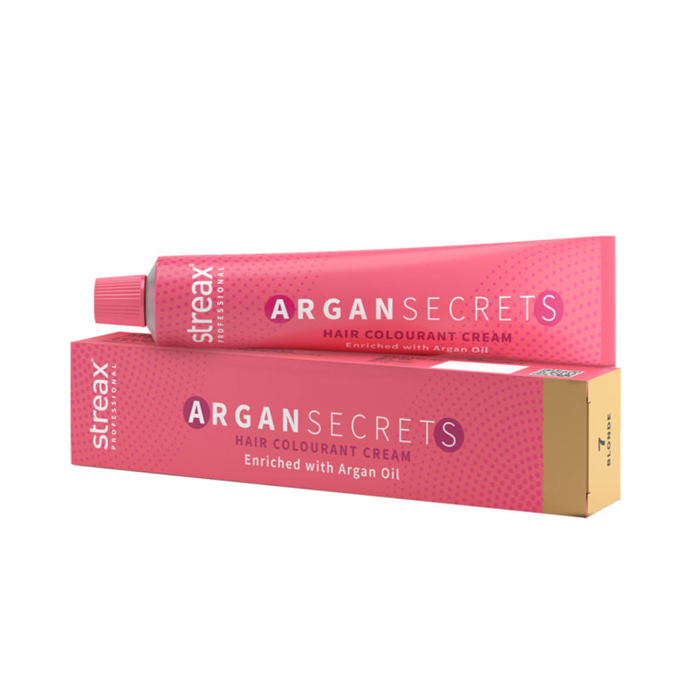 Streax Professional Argan Secret Hair Colourant Cream - Blonde 7 - 60gm