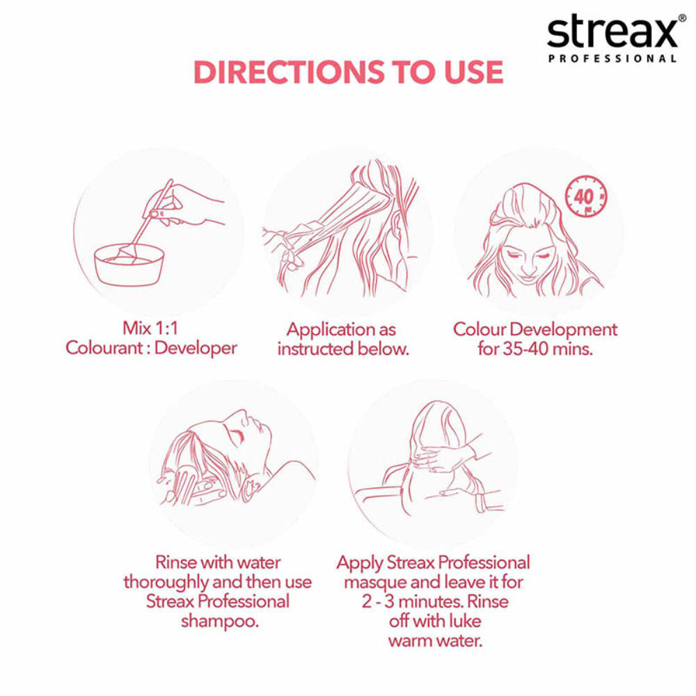 Streax Professional Developer 30 Volume 9% For Hair Color With Argan Secrets Colourant