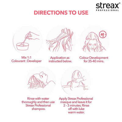 Streax Professional Developer 30 Volume 9% For Hair Color With Argan Secrets Colourant