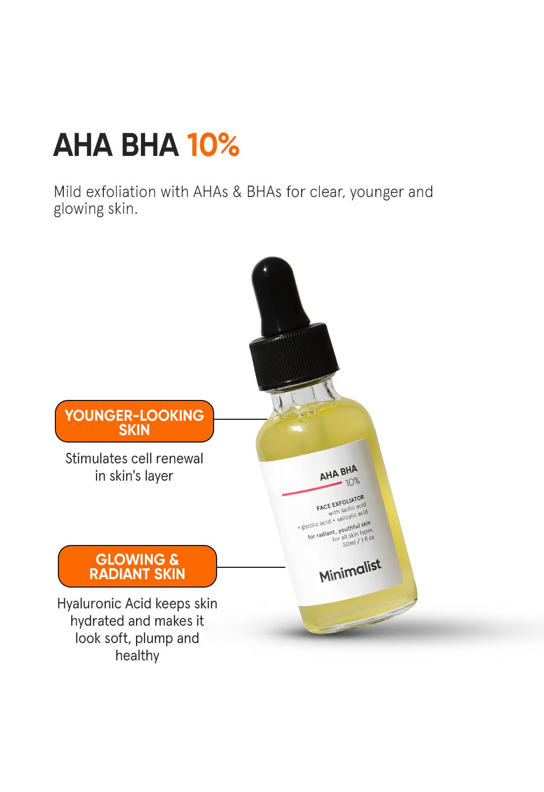 Minimalist AHA BHA 10% Face Exfoliator