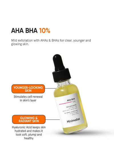 Minimalist AHA BHA 10% Face Exfoliator