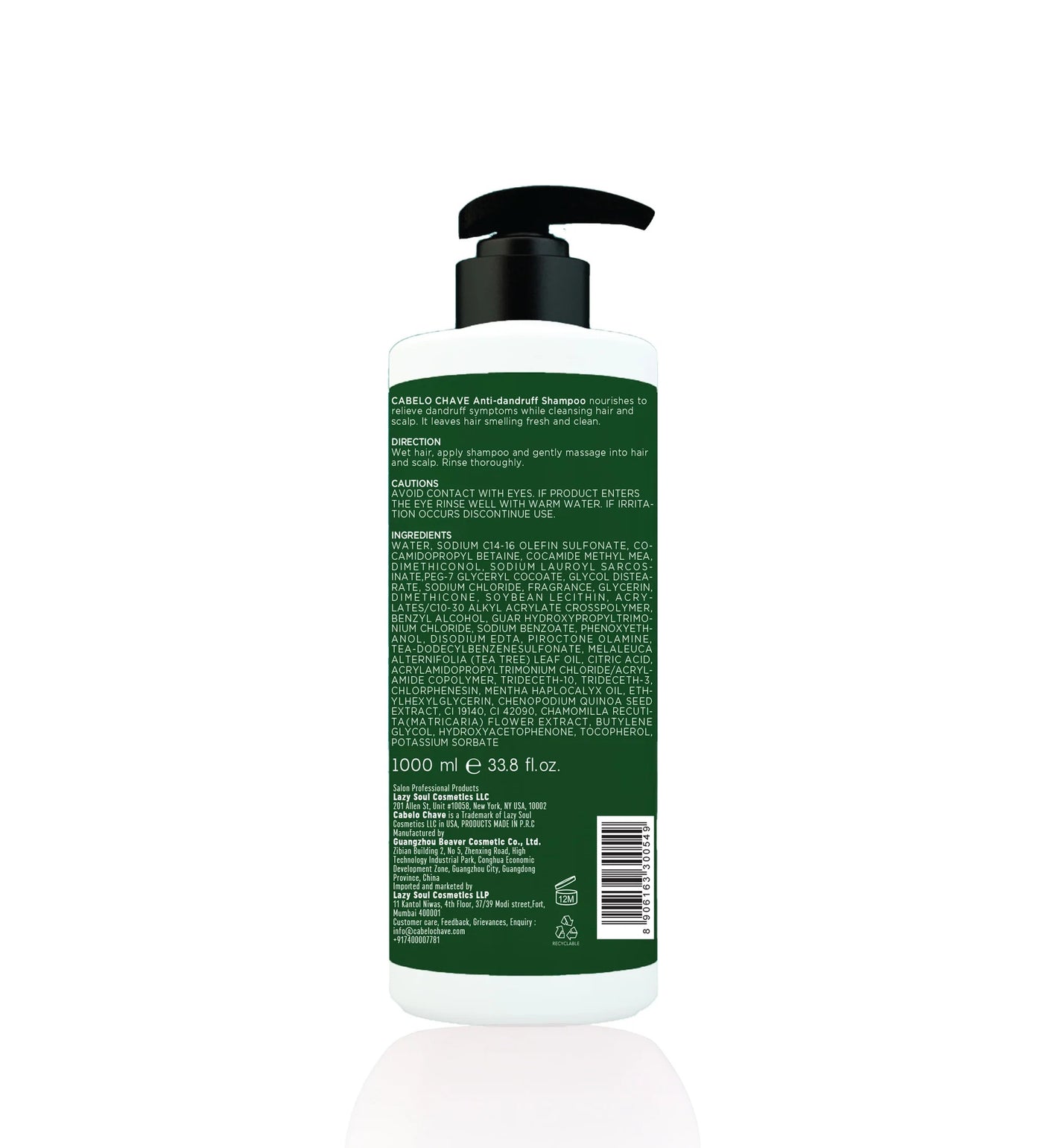 Cabelo Chave Anti Dandruff Shampoo 1L