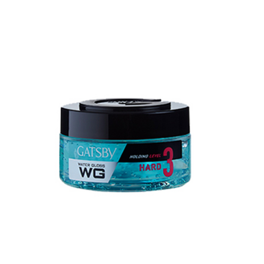 Gatsby Leather Water Gloss - Hard, Wet Look Hair Gel, Holding Level 3, 300gm