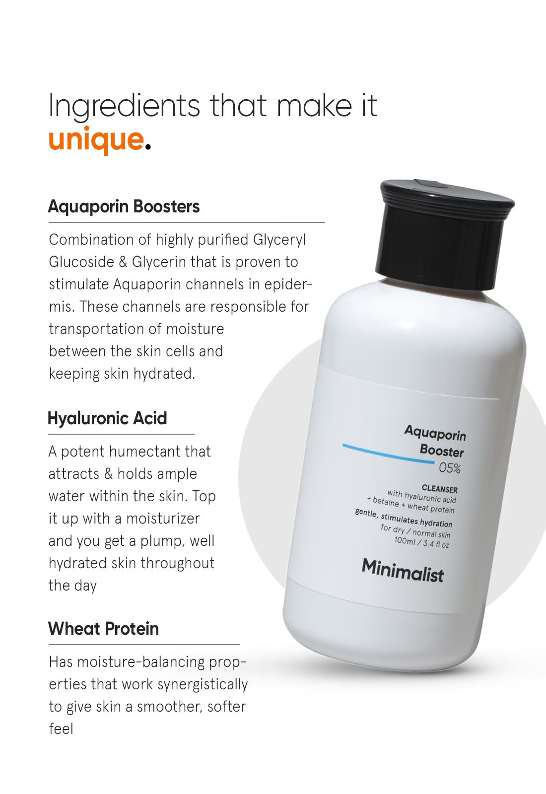 Minimalist Aquaporin Booster 5% Cleanser