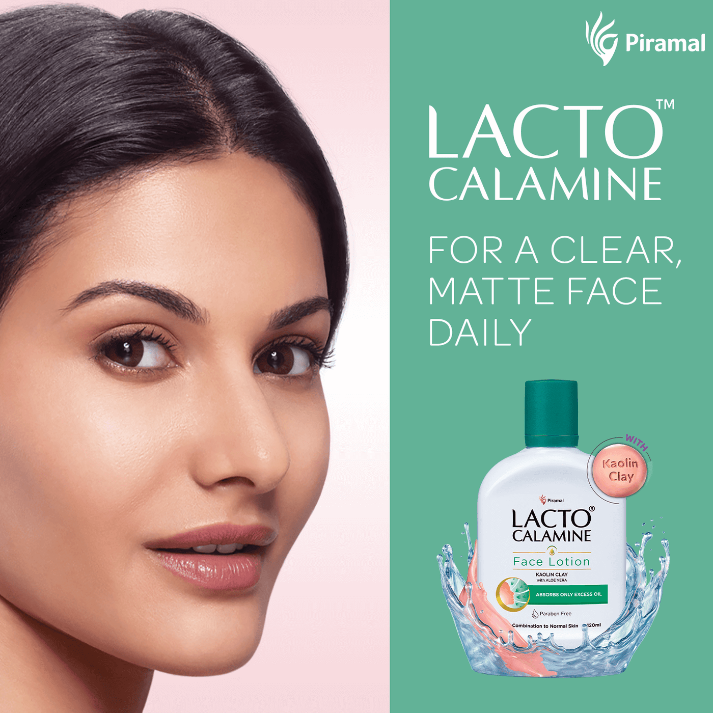 Lacto Calamine Face Lotion | Daily Moisturizer for Combination to Normal Skin | Enriched with Kaolin Clay & Aloe Vera | Fights Pimples, Dark Spots & Blackheads | 60ml/120ml