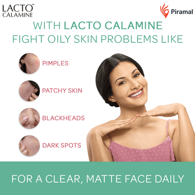 Lacto Calamine Face Lotion | Daily Moisturizer for Combination to Normal Skin | Enriched with Kaolin Clay & Aloe Vera | Fights Pimples, Dark Spots & Blackheads | 60ml/120ml