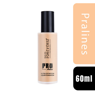 Forever52 Pro Artist Ultra Definition Liquid Foundation (Cheese Cake),(Custard),(Milk Cake),(Pralines),(Sundae),(Honey),(Pecan),(Fudge),(Peanut),(Caramel)