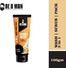 Be O Man 3 in 1 – Wash | Scrub | Pack Face Wash  (100 g)