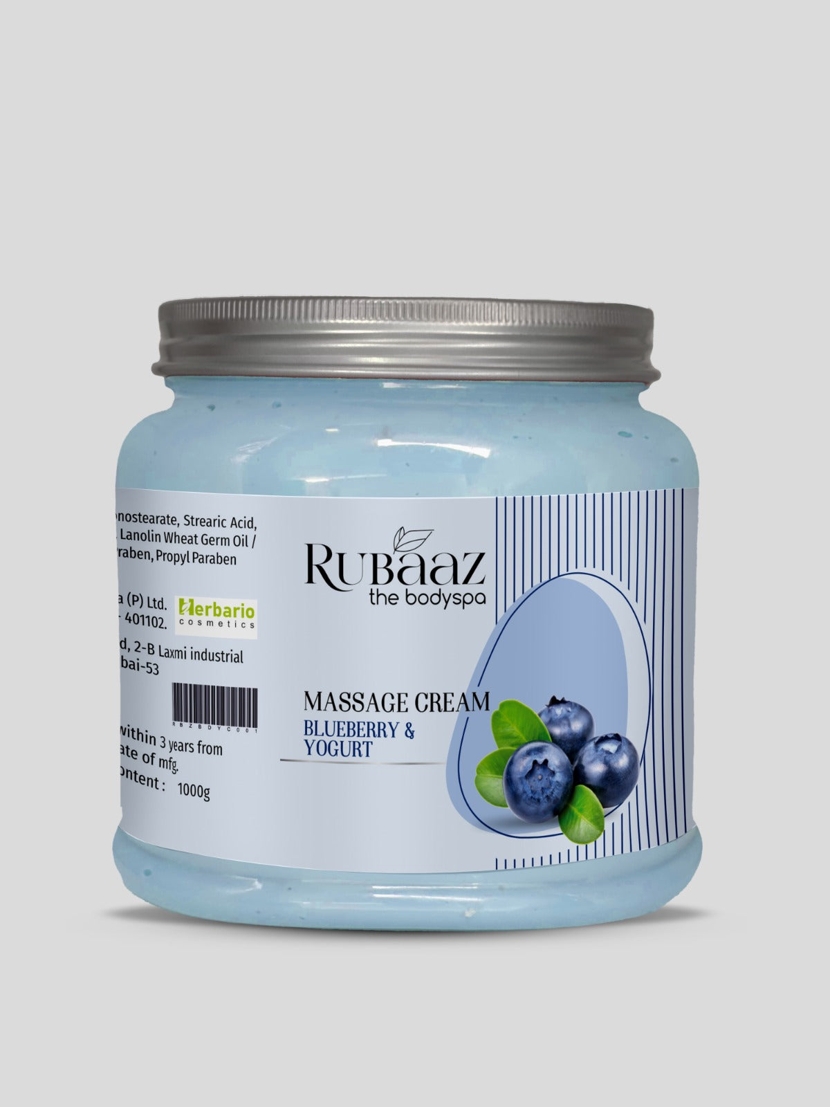 Rubaaz Blueberry Yogurt Body Cream 1Kg