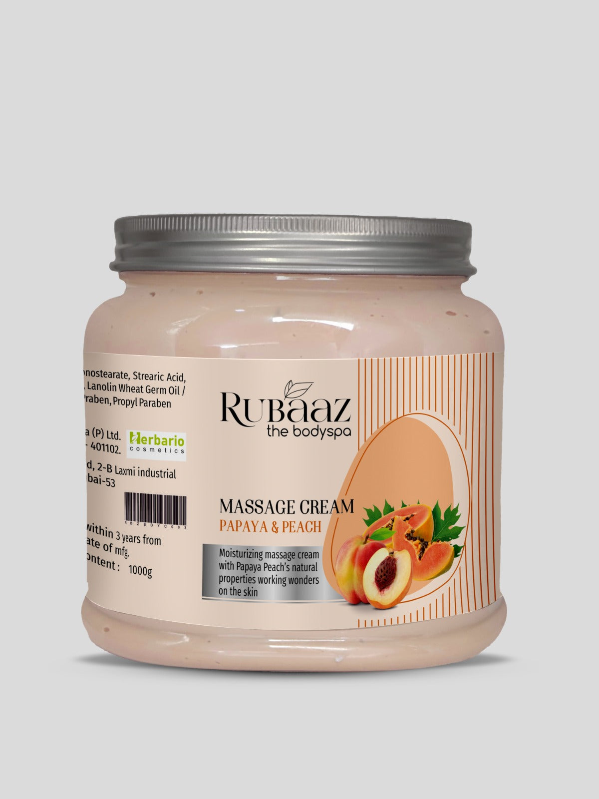 Rubaaz Papaya And Peach Body Cream 1Kg