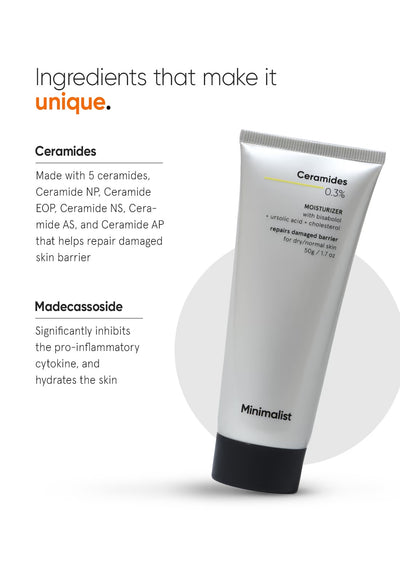 Minimalist Ceramides 0.3% + Madecassoside Moisturizer