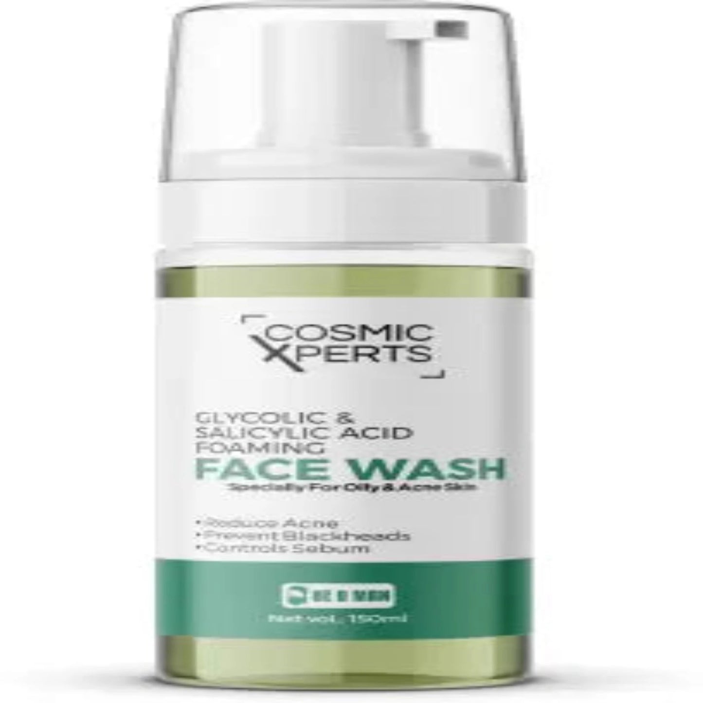 Salicylic(BHA) & Glycolic Acid(AHA) Foaming for Oily & Acne-Prone Skin | Fades Blemishes, Reduces Breakouts |Men & Women|Skin Care Products|150ml Face Wash