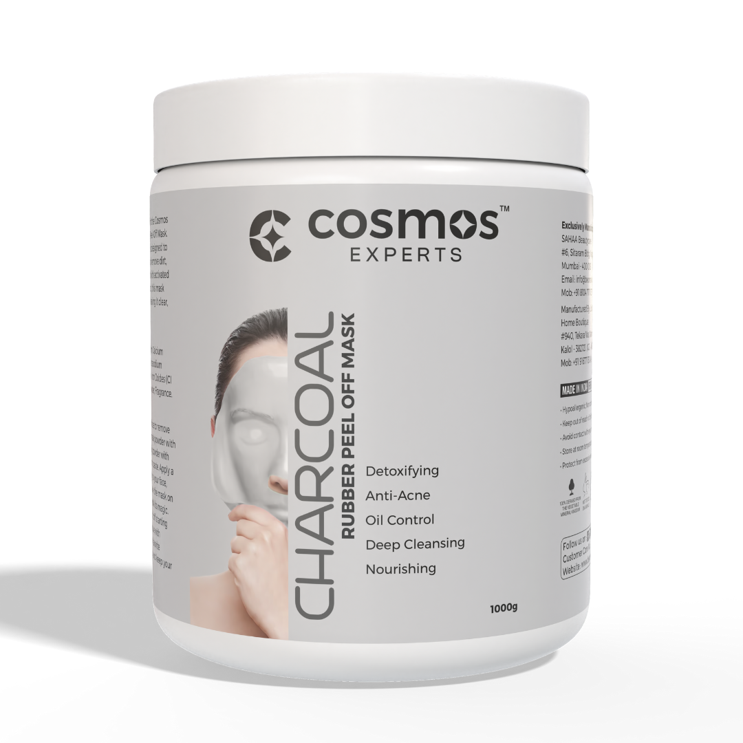 Cosmos Experts Rubber Peel Off Mask - Charcoal (Available in 150gm, 500gm & 1000gm)