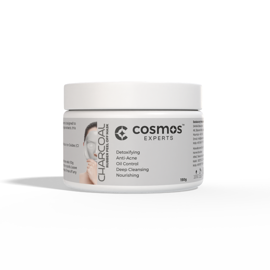 Cosmos Experts Rubber Peel Off Mask - Charcoal (Available in 150gm, 500gm & 1000gm)