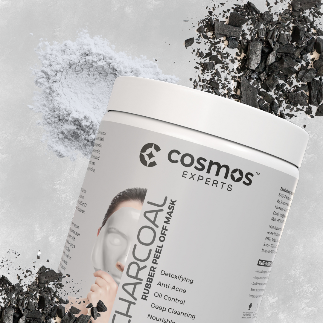 Cosmos Experts Rubber Peel Off Mask - Charcoal (Available in 150gm, 500gm & 1000gm)