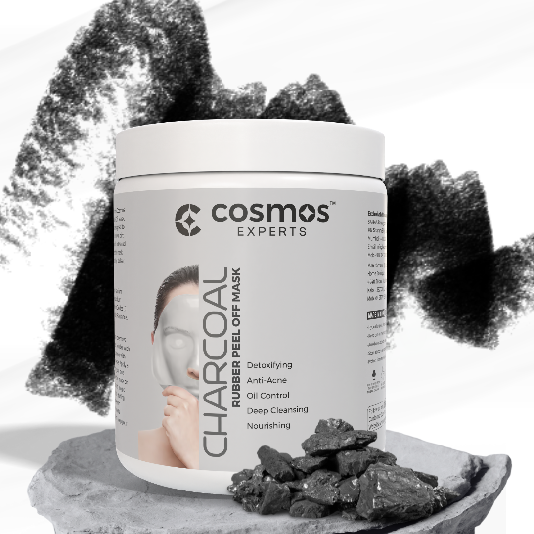 Cosmos Experts Rubber Peel Off Mask - Charcoal (Available in 150gm, 500gm & 1000gm)