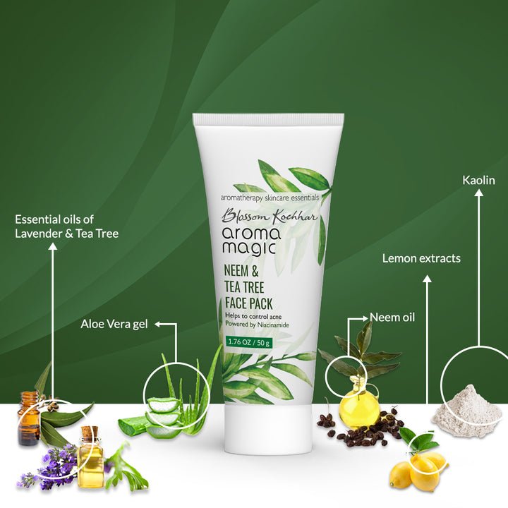 Aroma Magic Neem & Tea Tree Face Pack with Niacinamide