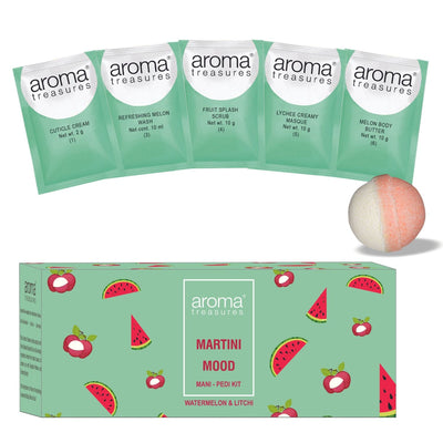 Aroma Treasures Fruit Fizzies - Martini Mood Mani Pedi Kit (87g/ml)