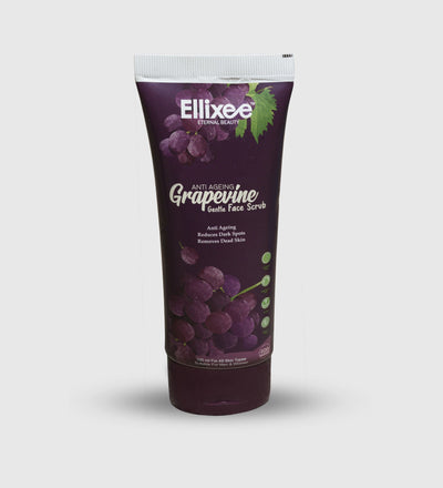 Ellixee Grapevine + Anti-Ageing + Reduces Dark Spots Face Scrub – 100g