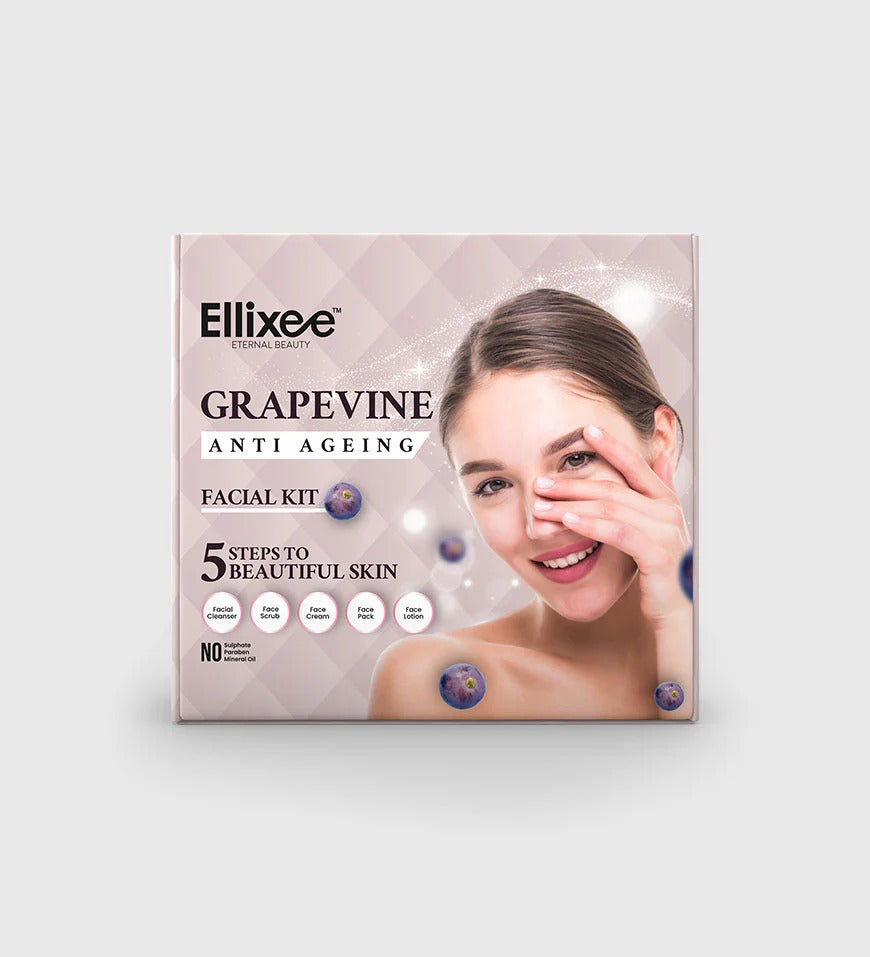 Ellixee Grapevine + Anti Aging Facial Kit 50ml