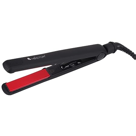 HECTOR PROFESSIONAL STRAIGHTENER 230° C HT-03 CERAMIC BLACK WITH RED PLATE 400 GMS
