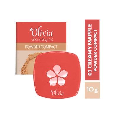 Olivia Skinsync Compact Powder (Creamy Maple, Peach Pie, Caramel Lush)