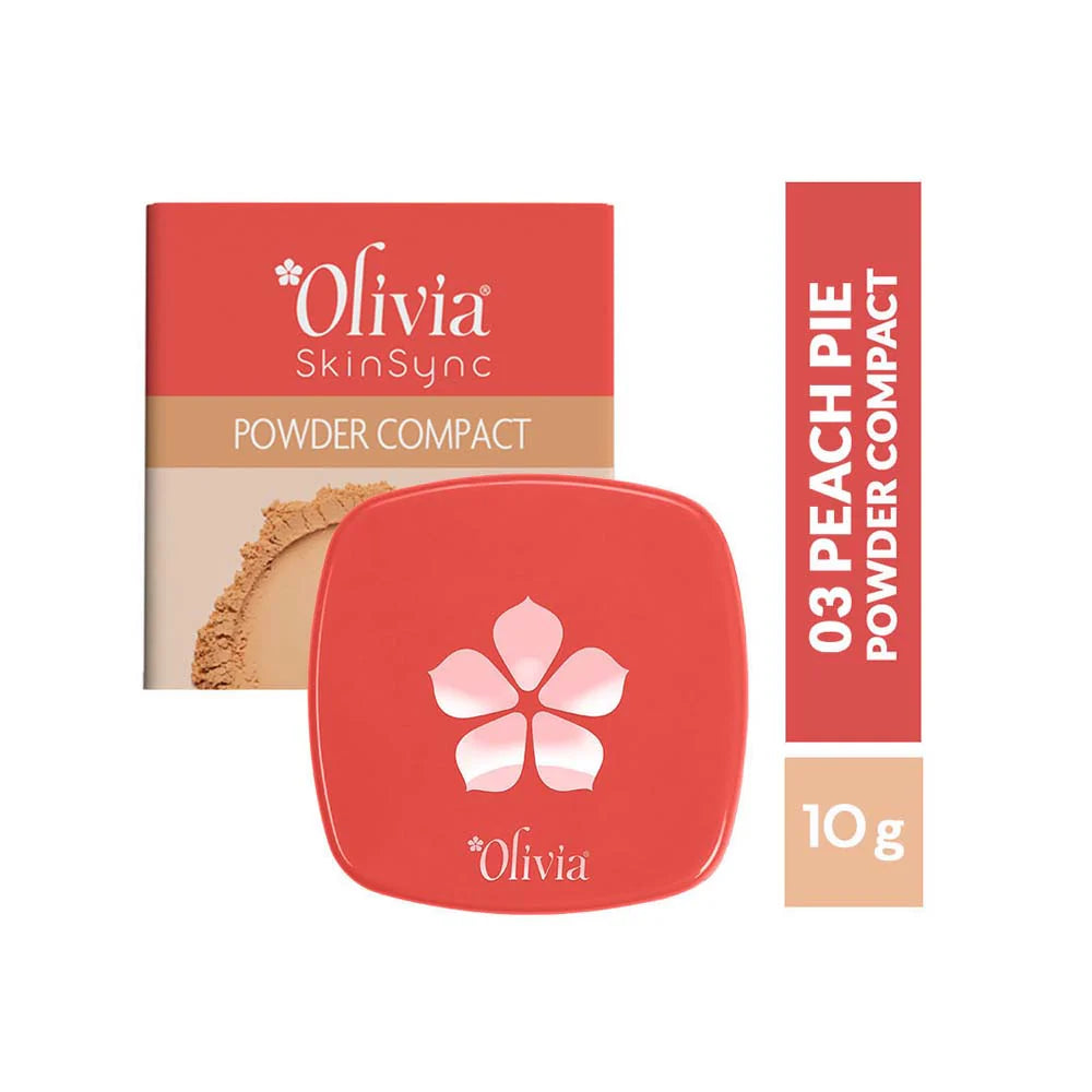 Olivia Skinsync Compact Powder (Creamy Maple, Peach Pie, Caramel Lush)