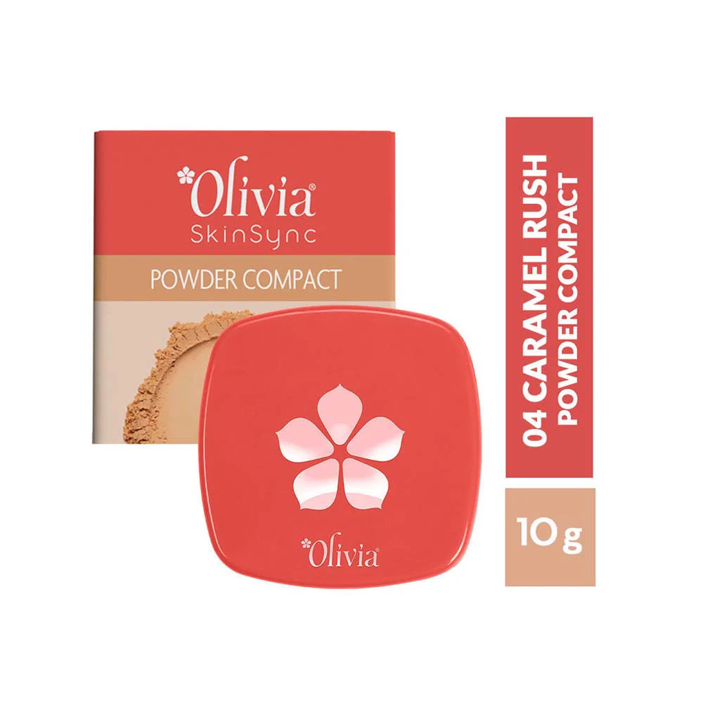 Olivia Skinsync Compact Powder (Creamy Maple, Peach Pie, Caramel Lush)