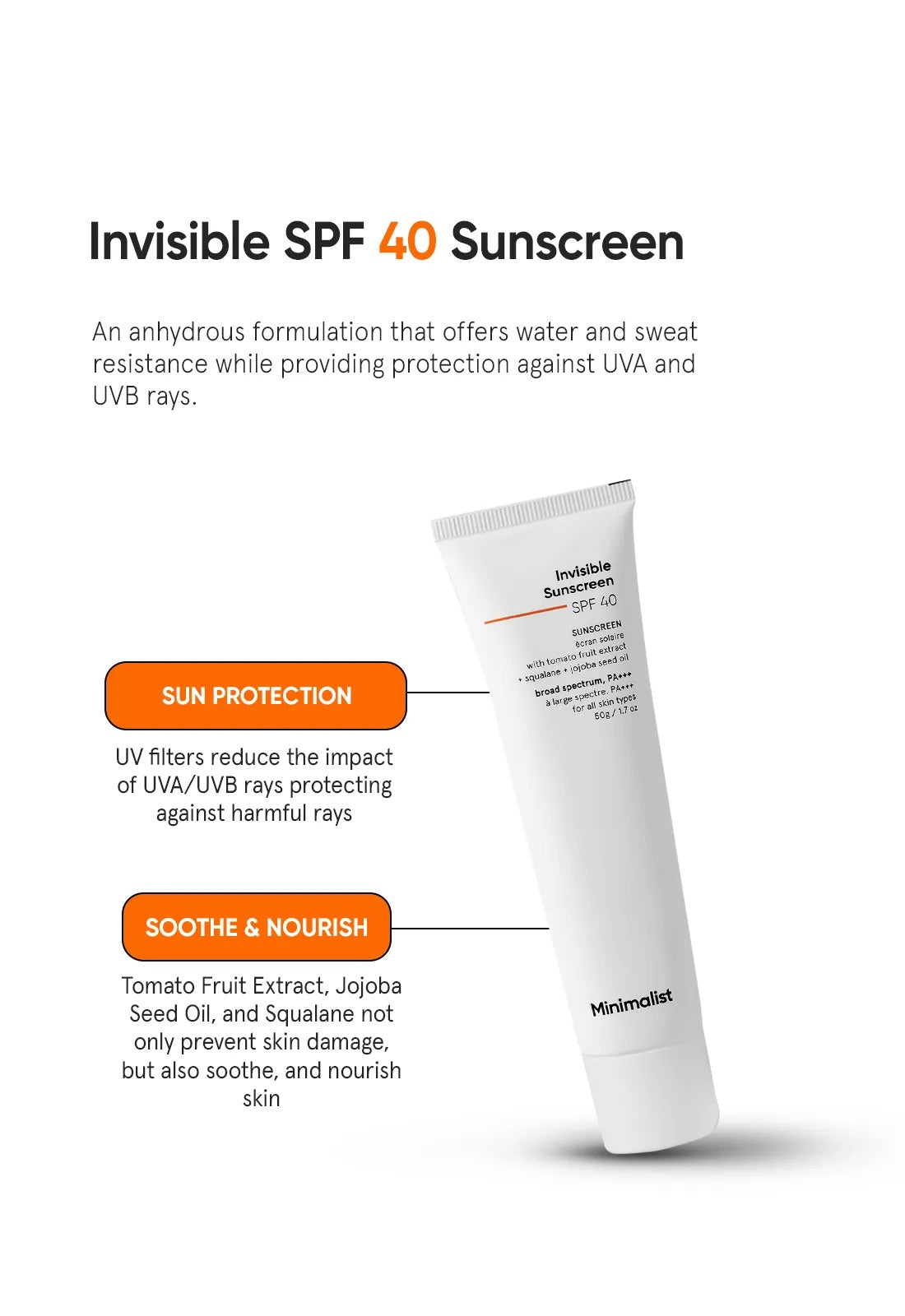 Minimalist Invisible SPF 40 Sunscreen