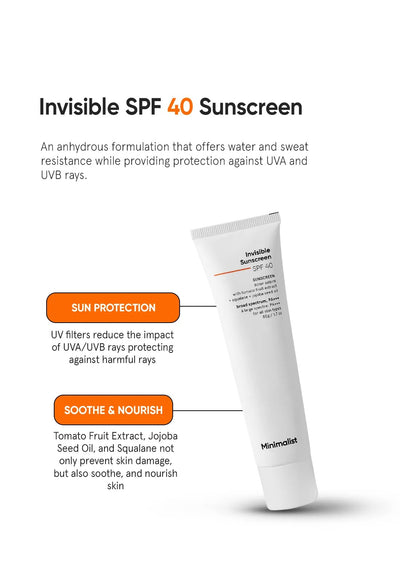 Minimalist Invisible SPF 40 Sunscreen