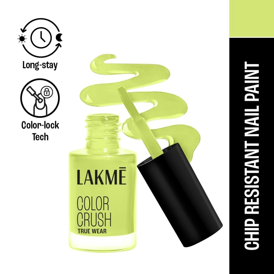 Lakme True Wear Color Crush Nail Polish Long Lasting & Vibrant Nail Paint (13 to 91)