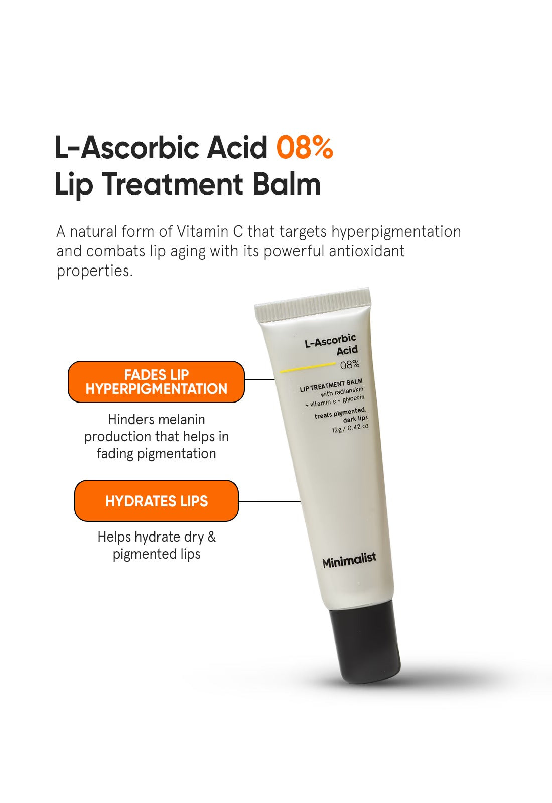 Minimalist L-Ascorbic Acid 8% Lip Treatment Balm