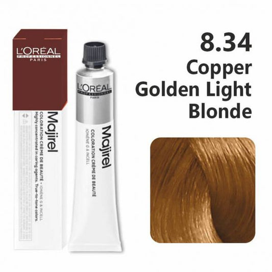 L'oreal Professional Paris Majirel - 8.34 (Copper Golden Light Blonde)