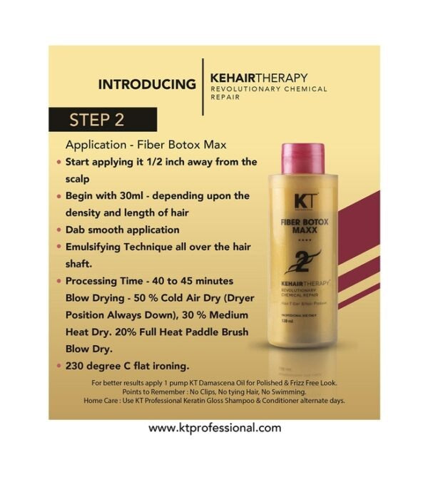 KT Professional Home Keratin Fiber Botox Maxx Starter Kit 480 ML