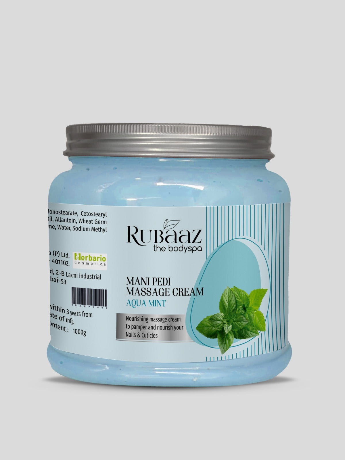 Rubaaz Mani Pedi Massage Cream Aquamint 1kg