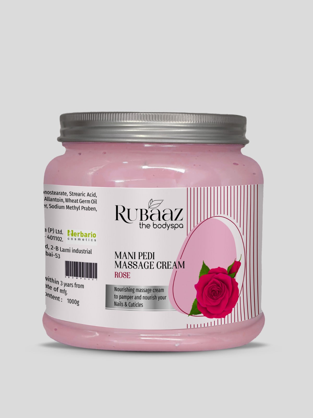 Rubaaz Mani Pedi Massage Cream Rose 1kg