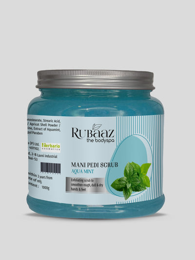 Rubaaz Mani Pedi Massage Scrub Aquamint 1Kg