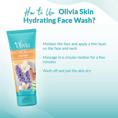 Olivia Moisture Balance Face Wash with Aloe Vera Licorice and Cinnamon Extracts