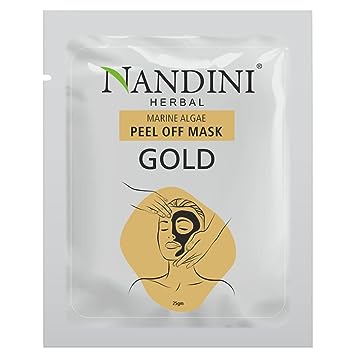 Nandini Herbal Marine Algae Peel Off Mask Gold, For Age Spots and Hyperpigmentation