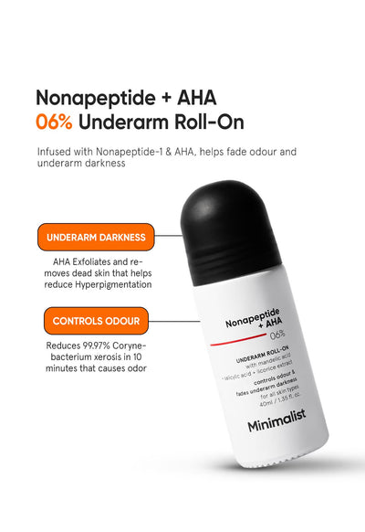 Minimalist Nonapeptide + AHA 6% Underarm Roll-On