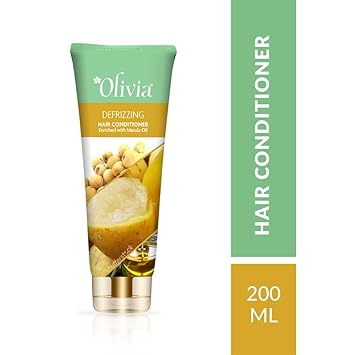 Olivia Defrizzing Hair Conditioner with Marula Oil | Prevents Damaged and Dry Hair - Deep Conditions Damaged Hair - Paraben Free - 200ml