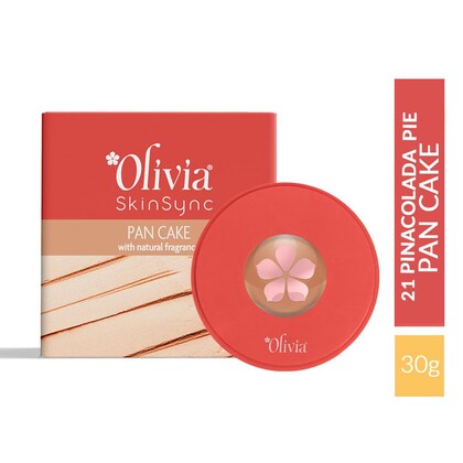 Olivia 100% Waterproof Smudge-proof Pan-Cake for Radiant Finish Pinacolada Pie 30g, Shade No. 21