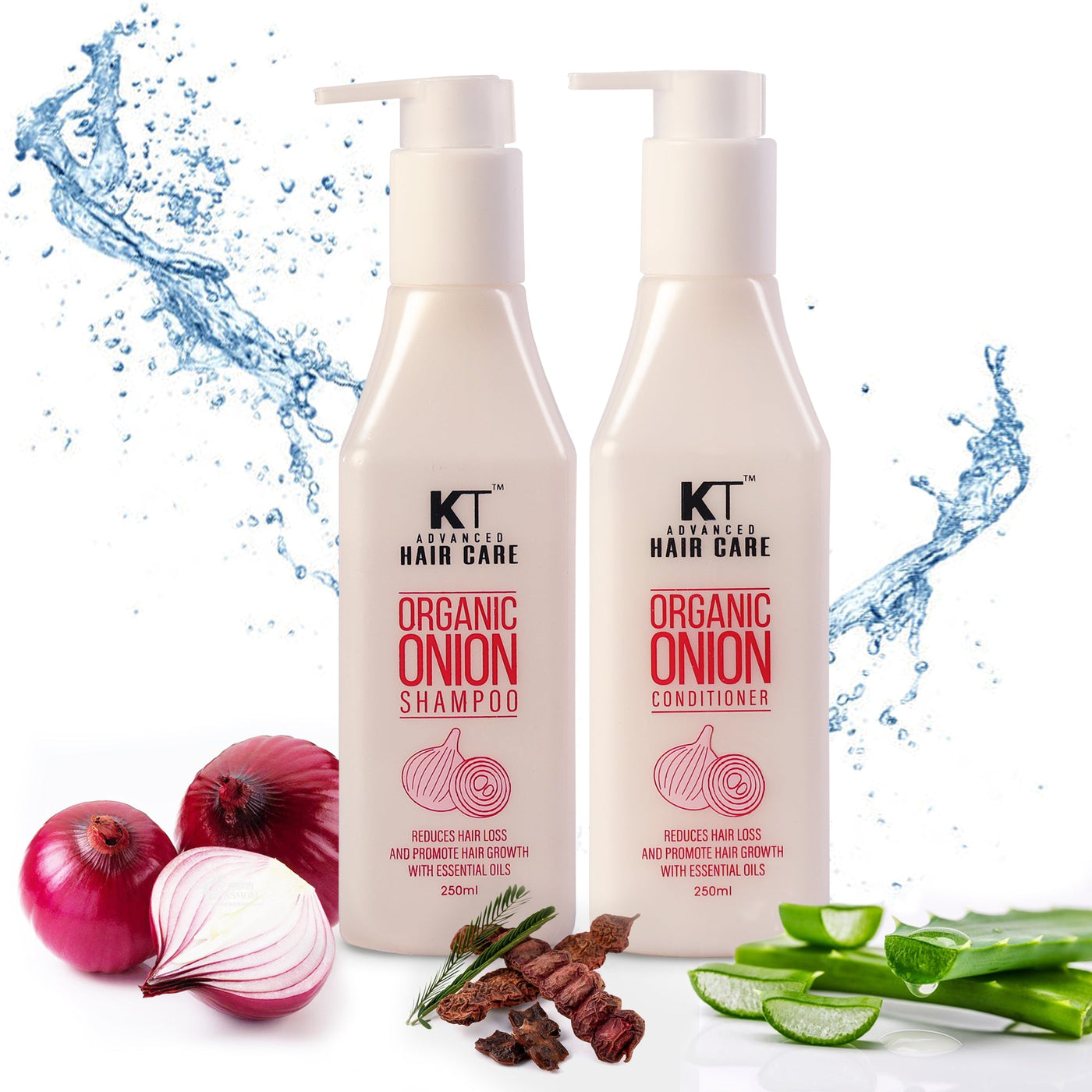 KT Professional Advanced Hair Care Organic Onion Conditioner - 250ml | Strengthens Hair, Promotes Growth & Reduces Hair Fall