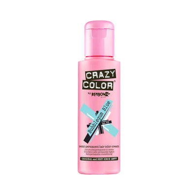 Crazy Color Semi Permanent Hair Colour (Bubblegum Blue-63) 100 ml