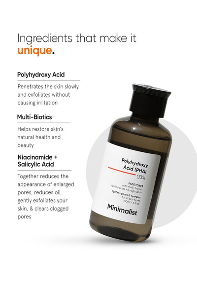 Minimalist Polyhydroxy Acid (PHA) 3% Face Toner