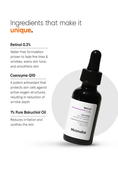 Minimalist Retinol 0.3% Face Serum